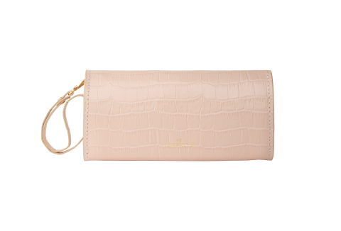 The Long Wallet CrocPink