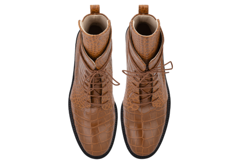 Josefinas Me&amp;She CrocBrown Combat Boots