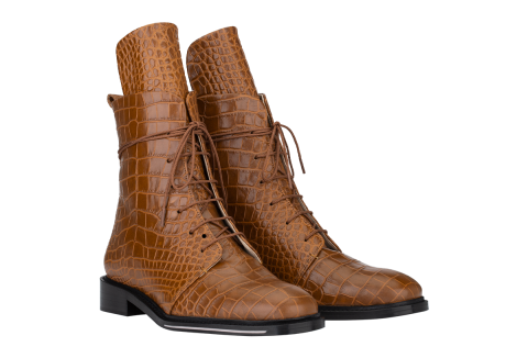 Josefinas Me&amp;She CrocBrown Combat Boots